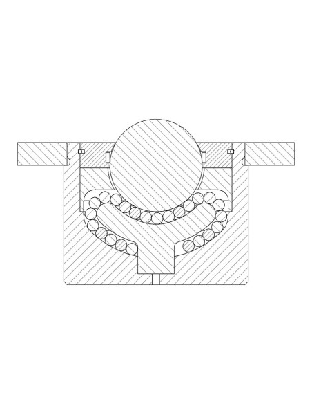 Esfera de Transferência cargas elevadas com flange superior Aço/Aço 25-350