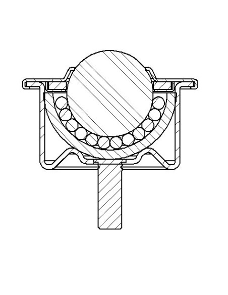 Esfera de Transferência Galv./Plástico perno roscado 22-50