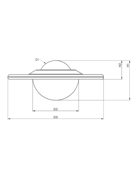 Esfera de Transferência Galv./Aço inox plana 40-225