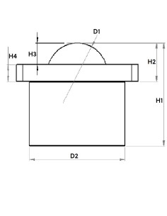 Esfera de Transferência cargas elevadas com flange superior Aço/Aço 25-350