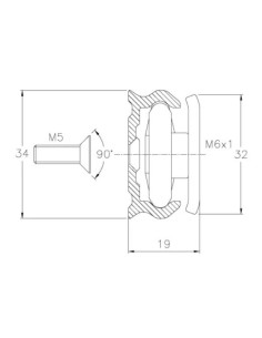 D52-BP53 - Guia Linear Aluminio c/ Patim Inox + PA