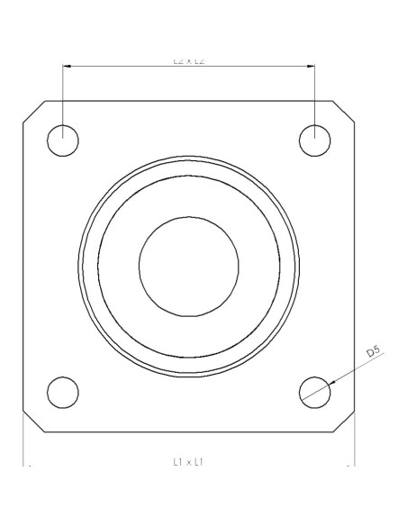 Esfera de Transferência cargas elevadas com flange inferior Aço/Aço 25-350