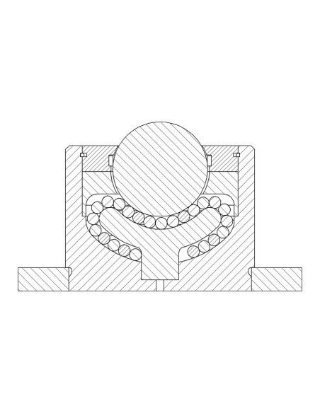 Esfera de Transferência cargas elevadas com flange inferior Aço/Aço 50-2000