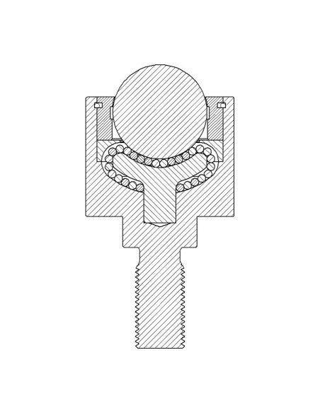 Esfera de Transferência cargas elevadas s/ flange, perno roscado Aço/Aço 50-2000
