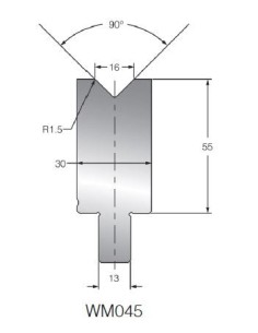 Matriz WM045 OZU-045 90º