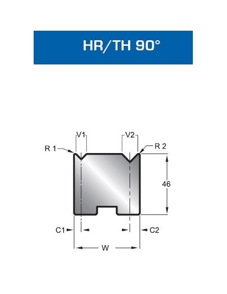 Matriz Duplo V Mod. 30140 HR/TH 90º