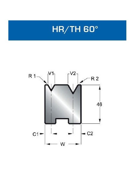 Matriz Duplo V Mod. 502 HR/TH 60º