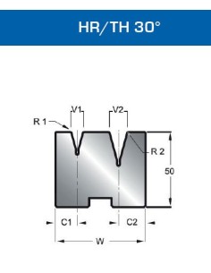 Matriz Duplo V Mod. 33756 HR/TH 30º 2