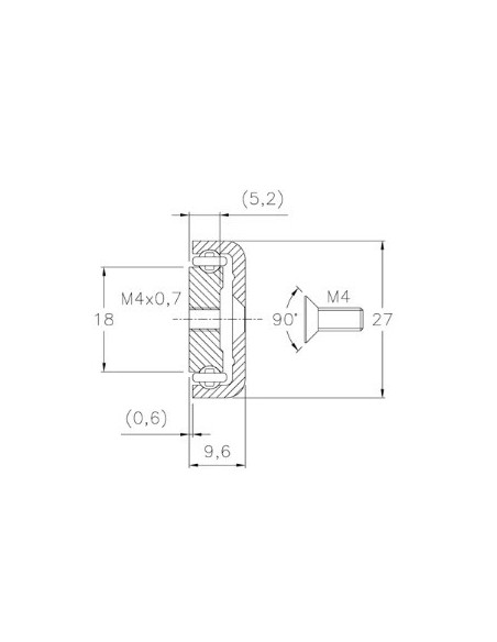 ST 38-450 - Guia Telescópica INOX Ext. Parcial