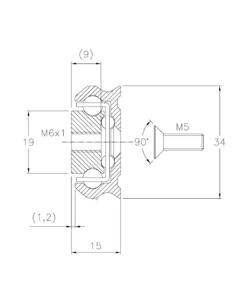 ST 58-250 - Guia Telescópica INOX Ext. Parcial