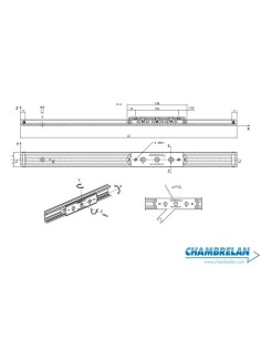E53-BS53 - Guia Linear Aço Zincado c/ Patim Inox