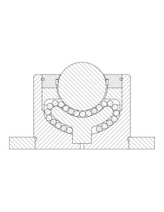 Esfera de Transferência cargas elevadas com flange inferior Aço/Aço 25-150