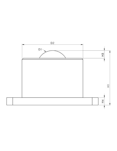 Esfera de Transferência cargas elevadas com flange inferior Aço/Aço 38-1000