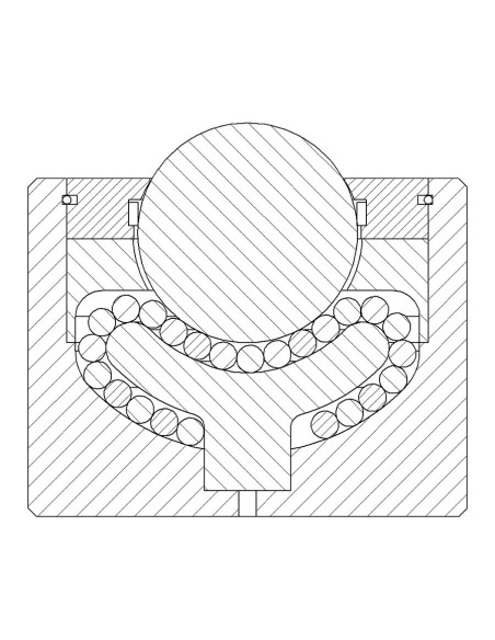 Esfera de Transferência cargas elevadas s/ flange Aço/Aço 38-1000