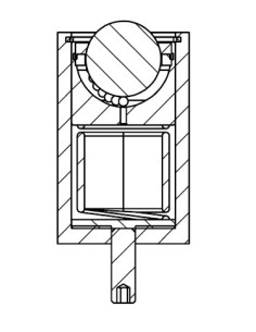 Esfera de Transferência sólida s/flange e suspensão forte Aço/Aço 38-350