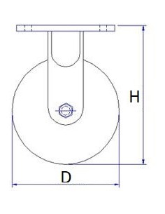 Rodizio rotativo c/ travão 200kg 100mm 2