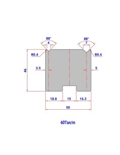 Matriz Duplo V Mod. 30140 HR/TH 88º