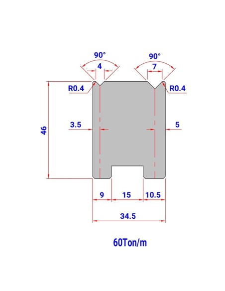 Matriz Duplo V Mod. 501 HR/TH 90º