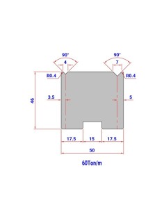 Matriz Duplo V Mod. 30140 HR/TH 90º