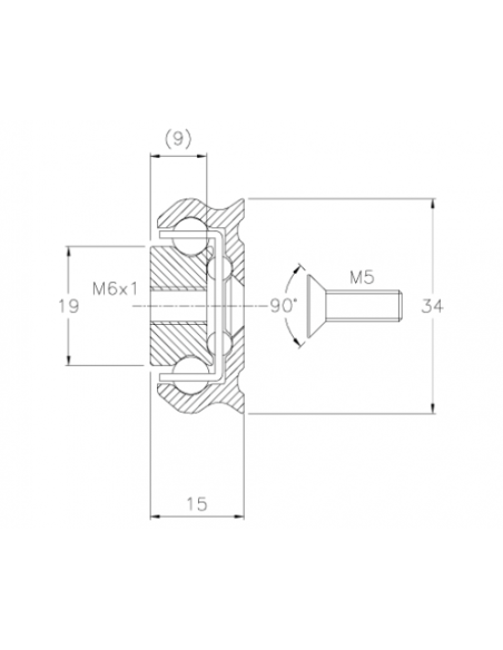 R53-450 - Guia Telescópica Aço Zincado Ext. Parcial