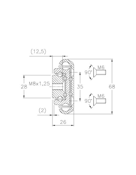 ST 708-1800 - Guia Telescópica INOX Ext. Total